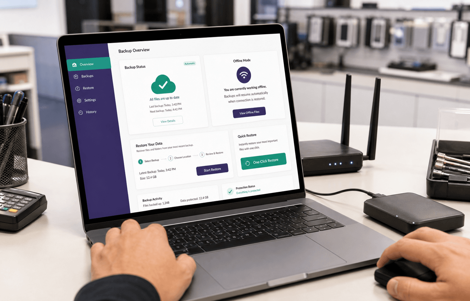 Cloud Backup feature illustration